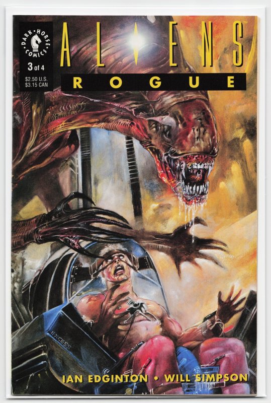 Aliens: Rogue #3 (Dark Horse Comics, 1993), raw, ungraded comic book — front cover