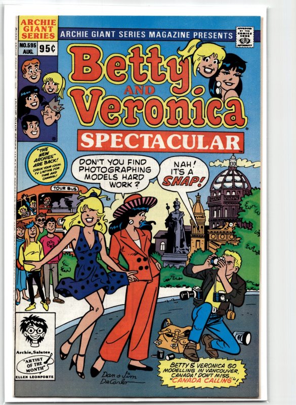 Archie Giant Series Magazine #595 (Archie Comics, 1989), raw, ungraded comic book — front cover