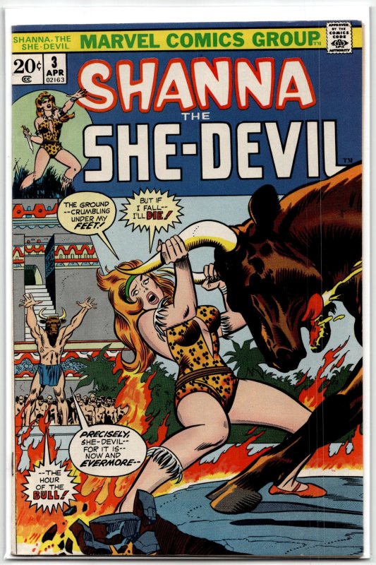 Shanna the She-Devil #3 (Marvel Comics, 1973), raw, ungraded comic book — front cover