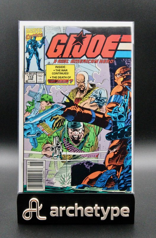 G.I. Joe, a Real American Hero #113 (Marvel Comics, 1991), raw, ungraded comic book — front cover
