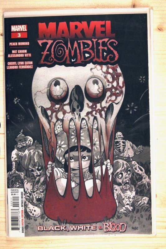 Marvel Zombies: Black, White & Blood #3 (Marvel Comics, 2024), raw comic book in NM+ 9.6 condition — front cover