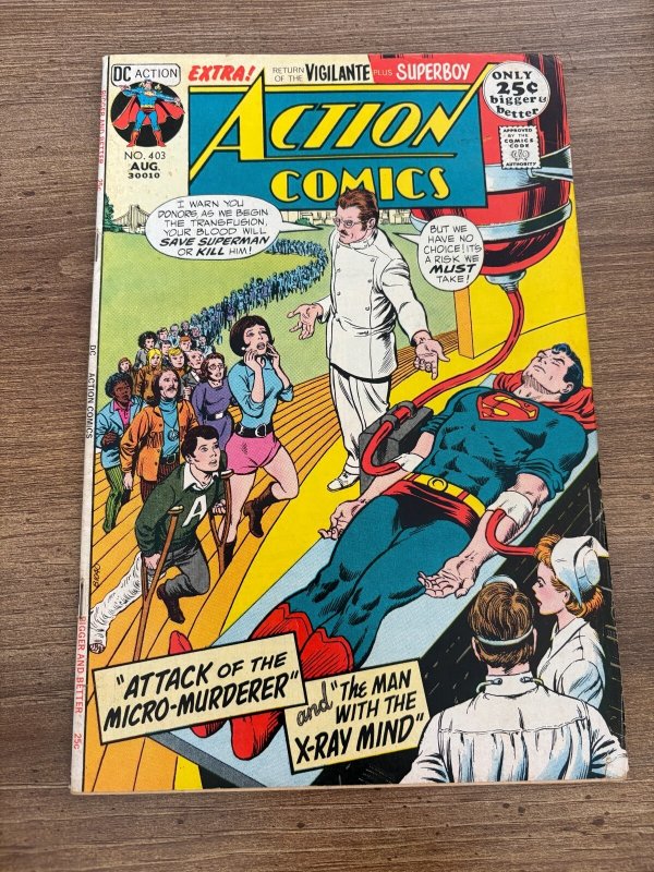 Action Comics #403 (DC Comics), raw comic book in FN condition — front cover