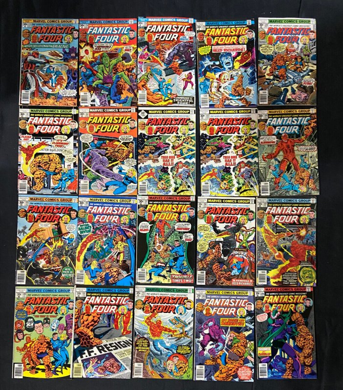 100 Fantastic Four Comics Lot Byrne, Perez Most Vg-Vf+, raw comic book in VF+ condition — front cover