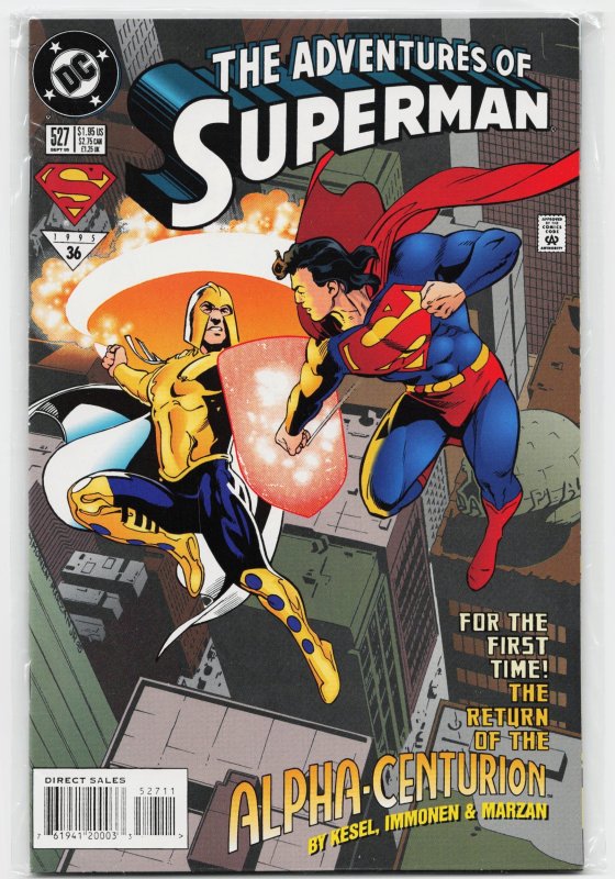 Adventures of Superman #527 (DC Comics, 1995), raw, ungraded comic book — front cover