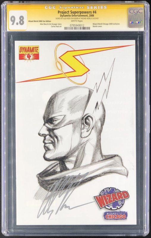 Project Superpowers #5, CGC 9.8 graded comic book, Signature Series label — front cover in its holder