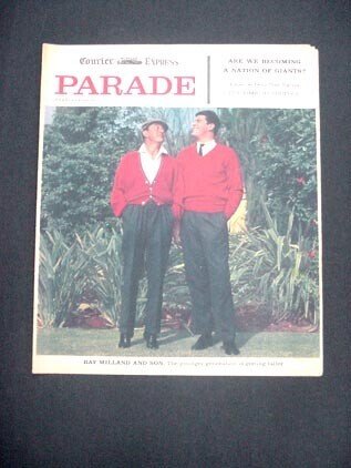 Mag: Parade 2/28/1960-Ray Milland/eureka Ad VG, raw comic book in VG condition — front cover