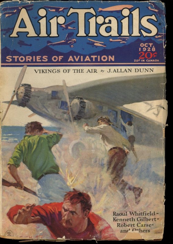 Air Trails - 10/28 - Condition: G-VG - Lead Author: J. Allan Dunn - 1st Issue, raw comic book in VG condition — front cover