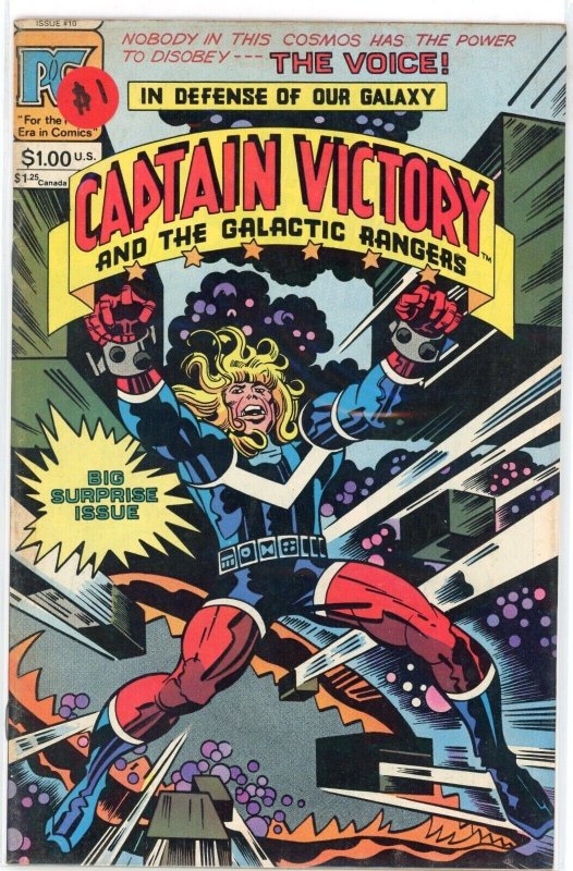 Captain Victory #10 (1983), raw comic book in FN/VF 7.0 condition — front cover
