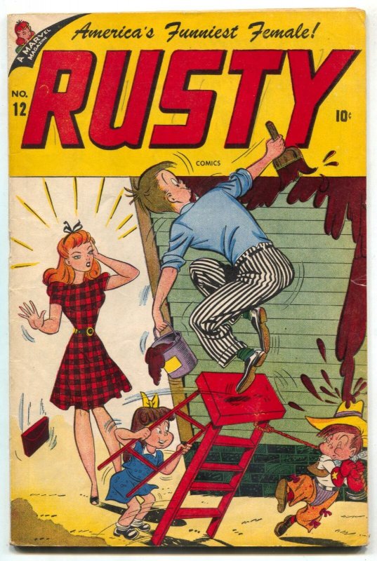 Rusty #12 (Marvel Comics, 1947), raw comic book in VG condition — front cover