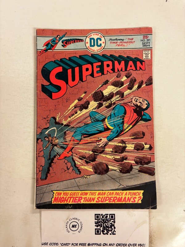 Superman #291 (DC Comics), raw comic book in VG condition — front cover