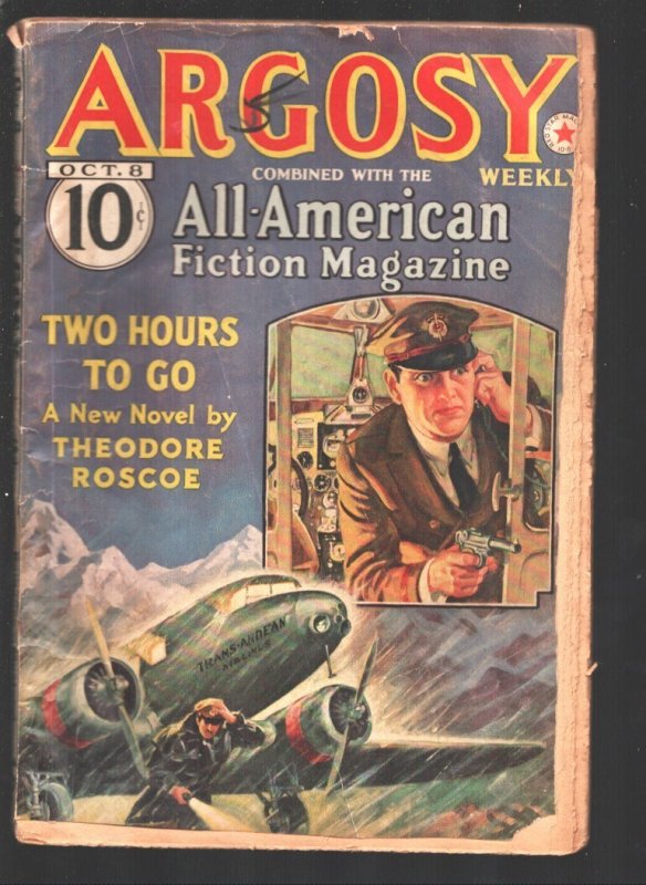 Argosy 10/81938-Combined with All-American Fiction Magazine-Stories by H. Bedfor, raw, ungraded comic book — front cover