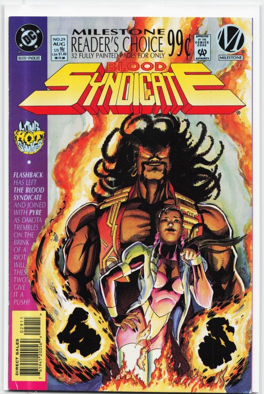 Blood Syndicate #29 (DC Comics, 1995), raw, ungraded comic book — front cover