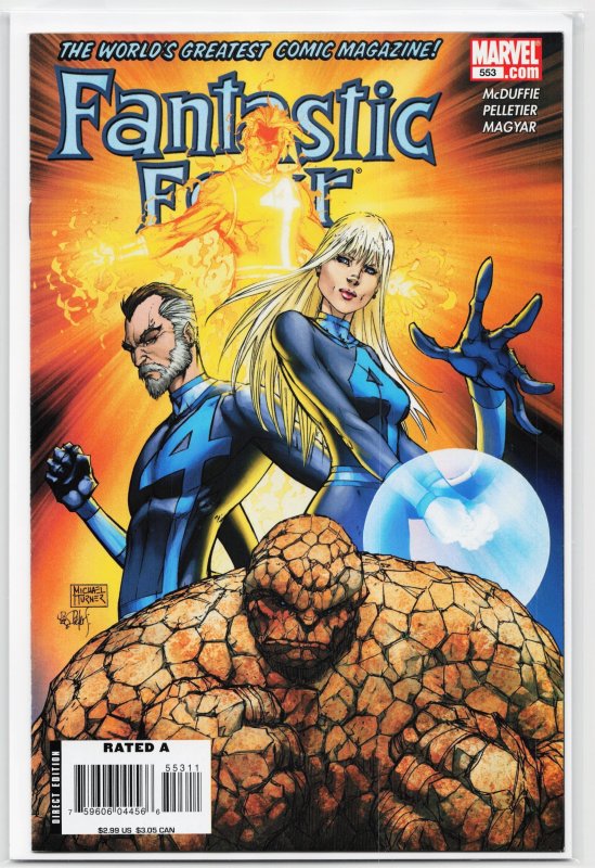 Fantastic Four #553 (Marvel Comics, 2008), raw, ungraded comic book — front cover