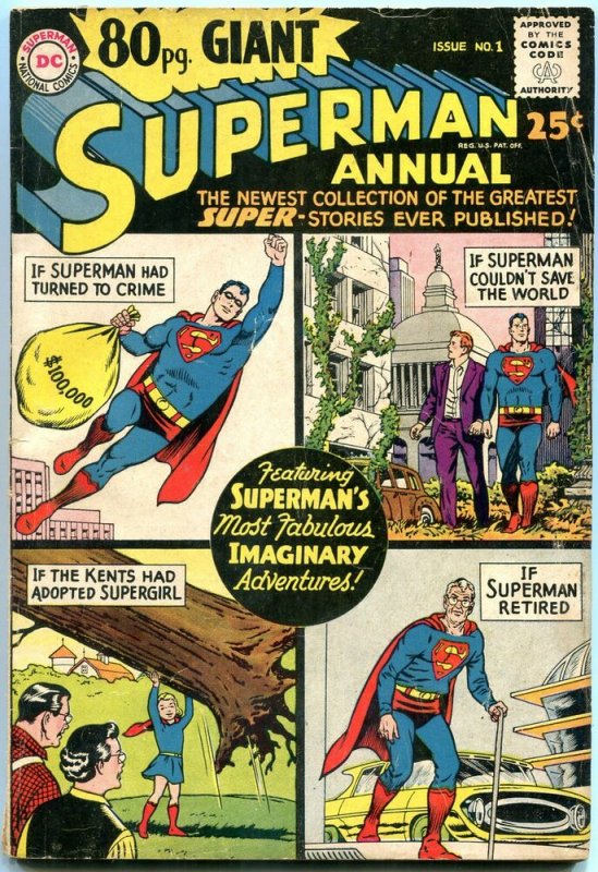 80 Page Giant #1 (DC Comics, 1964), raw comic book in VG condition — front cover