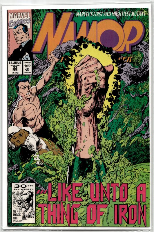 Namor, the Sub-Mariner #23 (Marvel Comics, 1992), raw, ungraded comic book — front cover