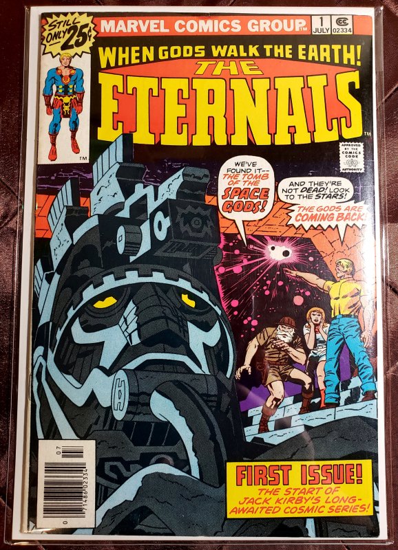 The Eternals #1 (Marvel Comics, 1976), raw, ungraded comic book — front cover