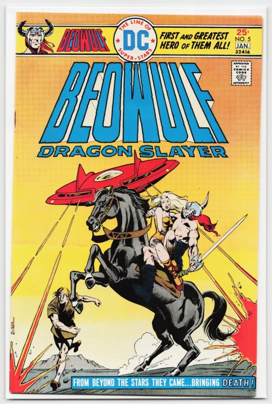 Beowulf #5 (Marvel Comics, 1976), raw, ungraded comic book — front cover
