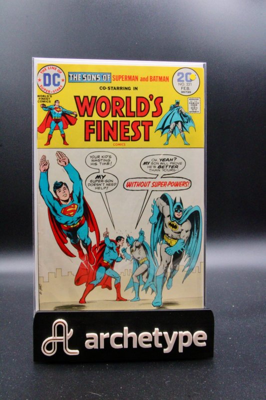 World's Finest Comics #221 (DC Comics, 1974), raw, ungraded comic book — front cover