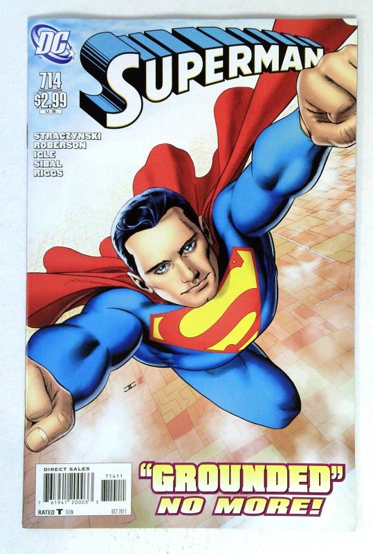 Superman #714 (DC Comics, 2011), raw comic book in NM- condition — front cover