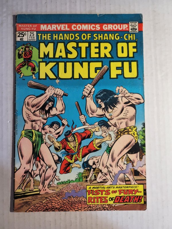 Master of Kung Fu #25 (Marvel Comics, 1975), raw, ungraded comic book — front cover