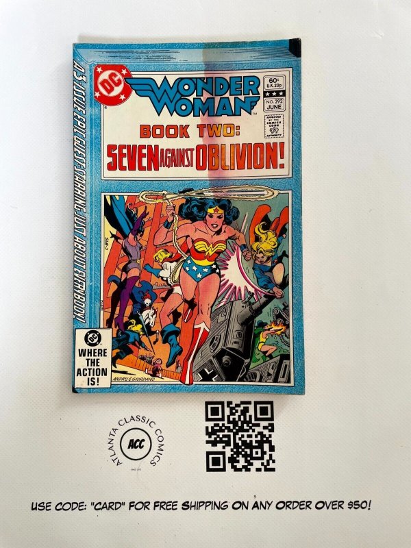 Wonder Woman #292 (DC Comics), raw comic book in VG condition — front cover