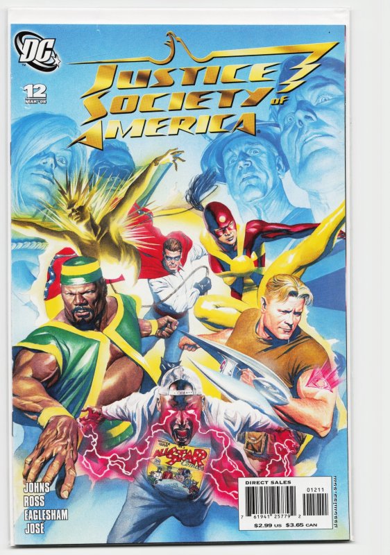 Justice Society of America #12 (DC Comics, 2008), raw, ungraded comic book — front cover