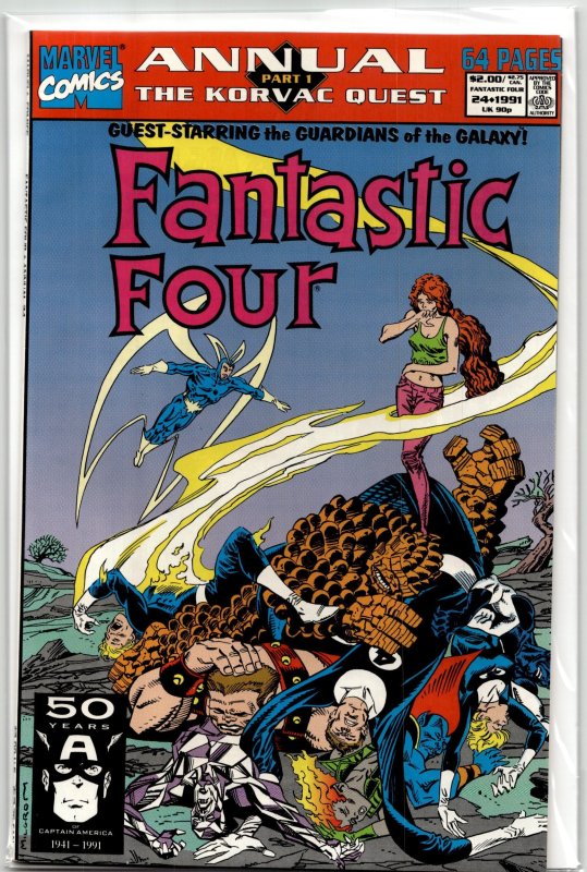 Fantastic Four Annual #24 (Marvel Comics, 1991), raw, ungraded comic book — front cover