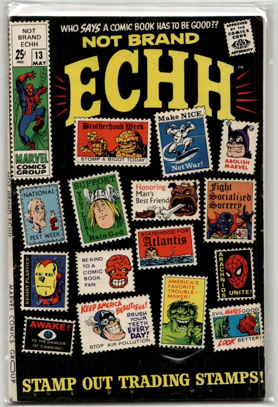 Not Brand Echh #13 (Marvel Comics, 1969), raw, ungraded comic book — front cover