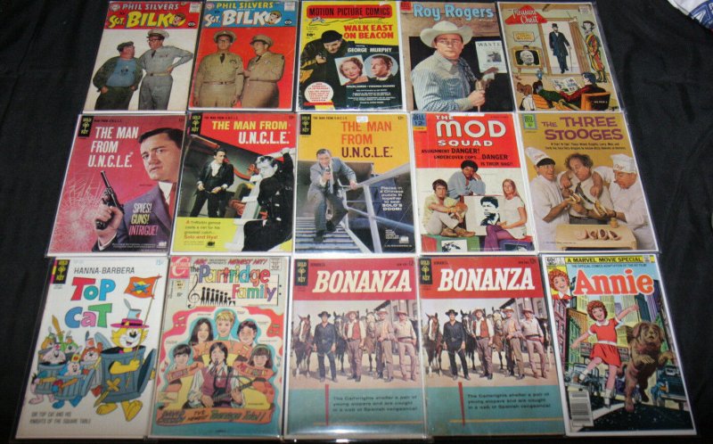 Vintage Silver Age Character Comic Lot 36pc (VG) 3 Stooges, Mod Squad, Top Cat, raw comic book in VG condition — front cover
