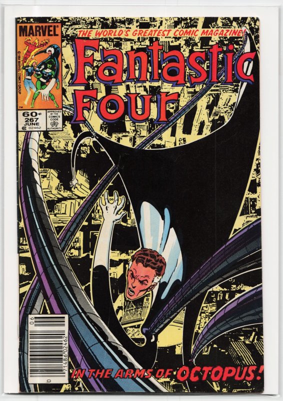 Fantastic Four #267 (Marvel Comics, 1984), raw, ungraded comic book — front cover