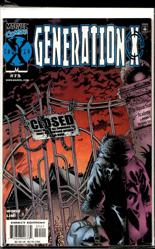 Generation X #75 (Marvel Comics, 2001), raw, ungraded comic book — front cover