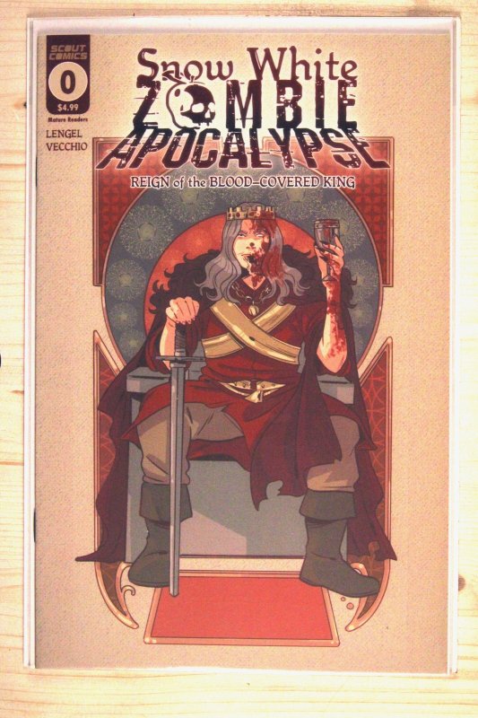 Snow White Zombie Apocalypse: Reign of the Blood-Covered King #0 (2020), raw, ungraded comic book — front cover