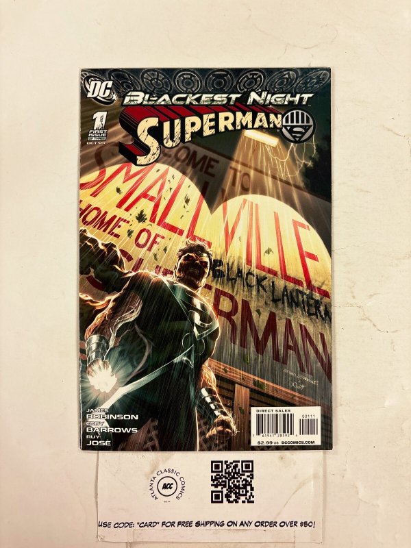 Superman Blackest Night #1 (DC Comics), raw comic book in NM condition — front cover