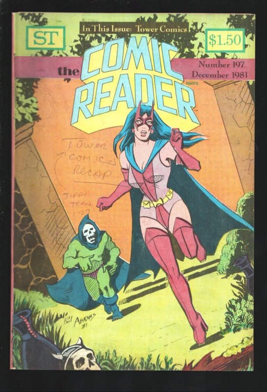Comic Reader #197 (1981), raw, ungraded comic book — front cover