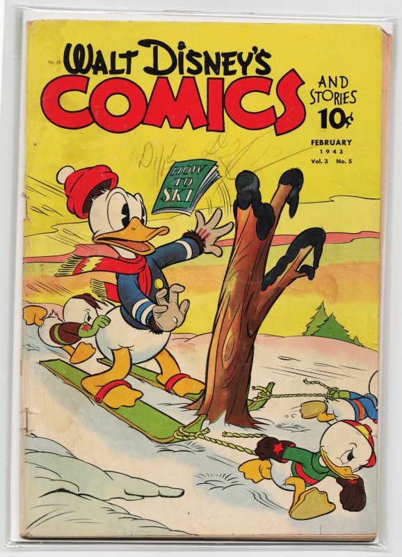 Walt Disney's Comics and Stories #29 (Dell, 1943), raw, ungraded comic book — front cover