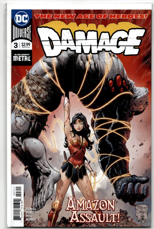 Damage #3 (DC Comics, 2018), raw, ungraded comic book — front cover