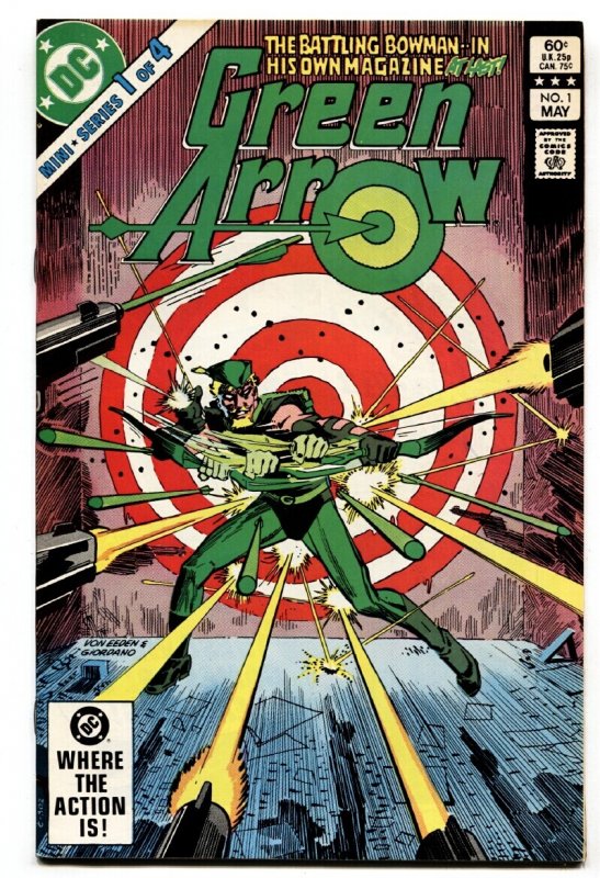 Green Arrow #1 (DC Comics, 1983), raw comic book in VF- condition — front cover