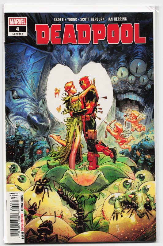 Deadpool #4 (Marvel Comics, 2018), raw, ungraded comic book — front cover