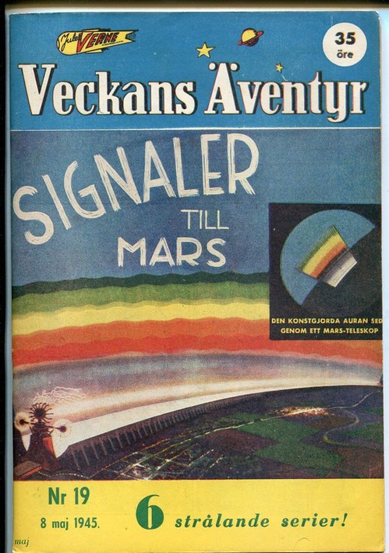 Jules Verne Veckans Aventyr Vol.6 #19 (1945), raw comic book in VF condition — front cover
