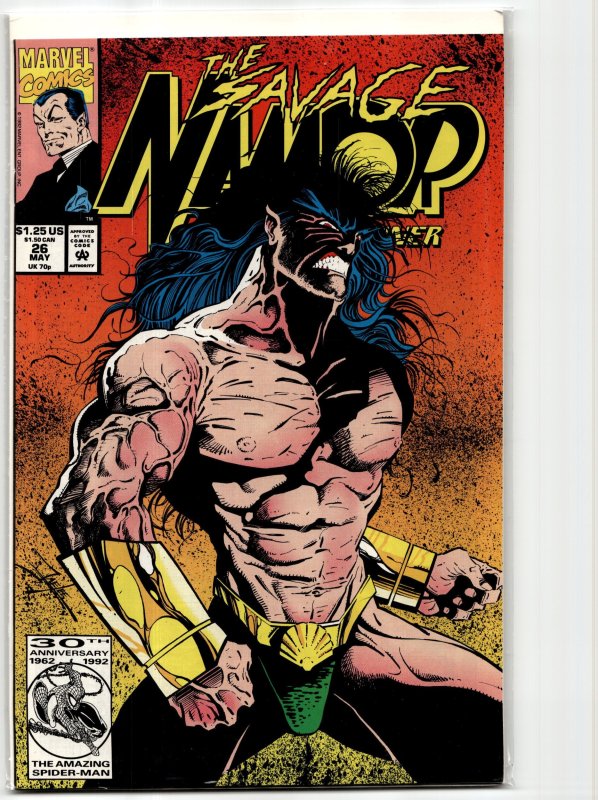 Namor, the Sub-Mariner #26 (Marvel Comics, 1992), raw, ungraded comic book — front cover