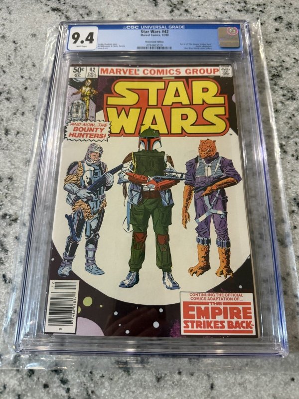 Star Wars #42 (Marvel Comics, 1980), CGC 9.4 graded comic book, Universal Blue label — front cover in its holder
