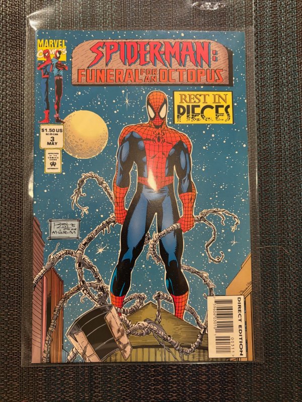 Spider-Man: Funeral for an Octopus #3 (Marvel Comics, 1995), raw, ungraded comic book — front cover