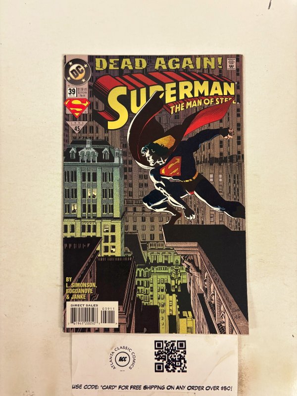 Superman Man of Steel #39 (DC Comics), raw comic book in NM condition — front cover