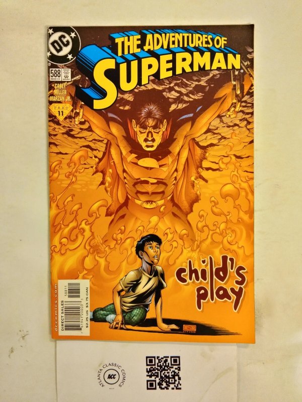 The Adventures of Superman #588 (DC Comics), raw comic book in NM condition — front cover
