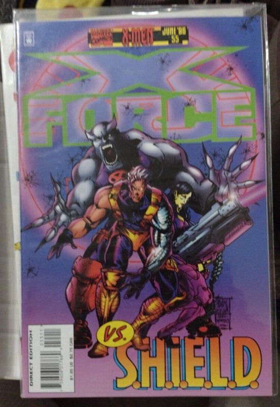 X-Force #55 (Marvel Comics, 1996), raw, ungraded comic book — front cover