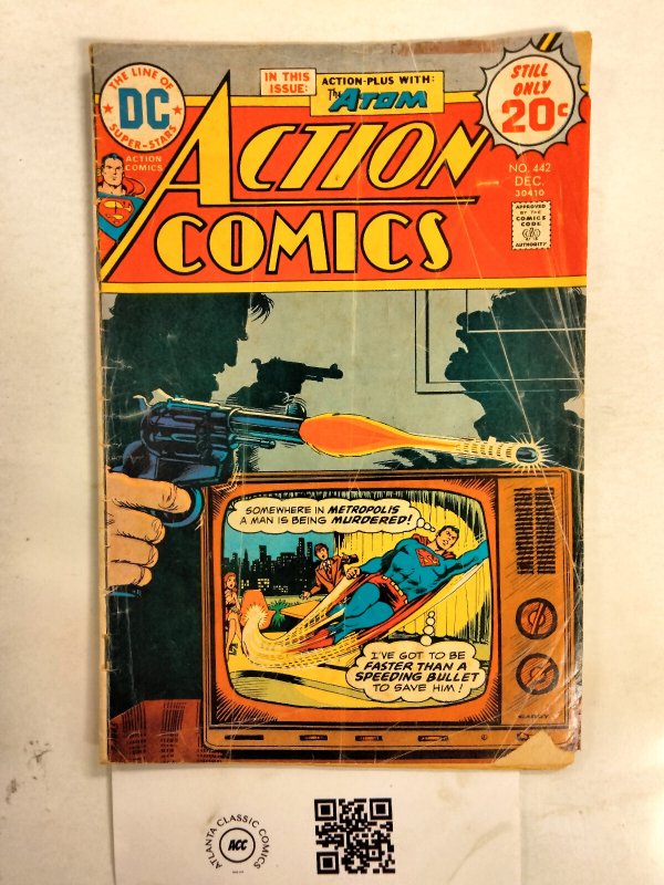 Action Comics #442 (DC Comics), raw comic book in GD condition — front cover