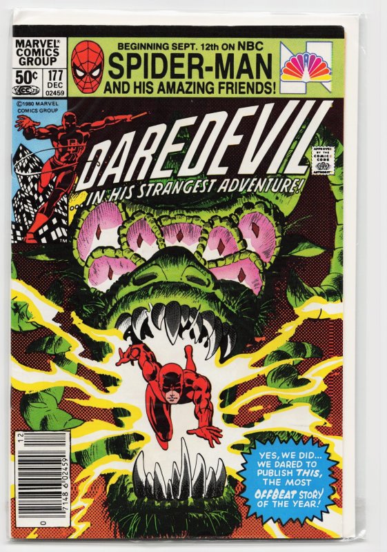Daredevil #177 (Marvel Comics, 1981), raw, ungraded comic book — front cover