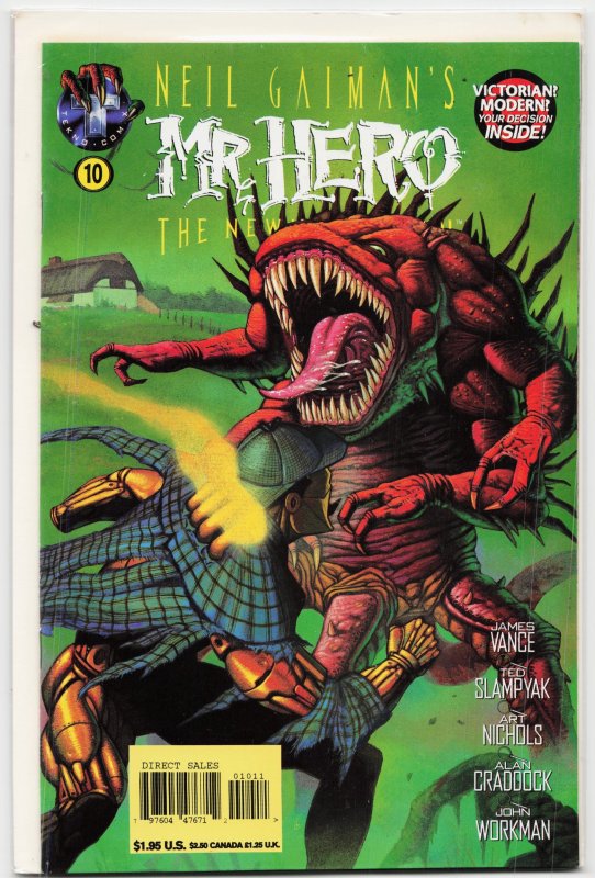 Mr. Hero the Newmatic Man #10 (Big Entertainment, 1995), raw, ungraded comic book — front cover