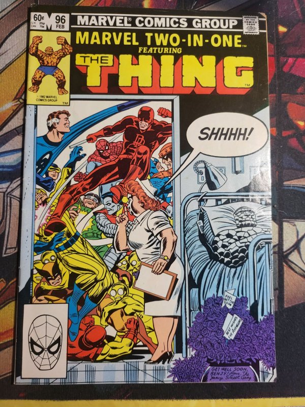 Marvel Two-in-One #96 (Marvel Comics, 1983), raw, ungraded comic book — front cover