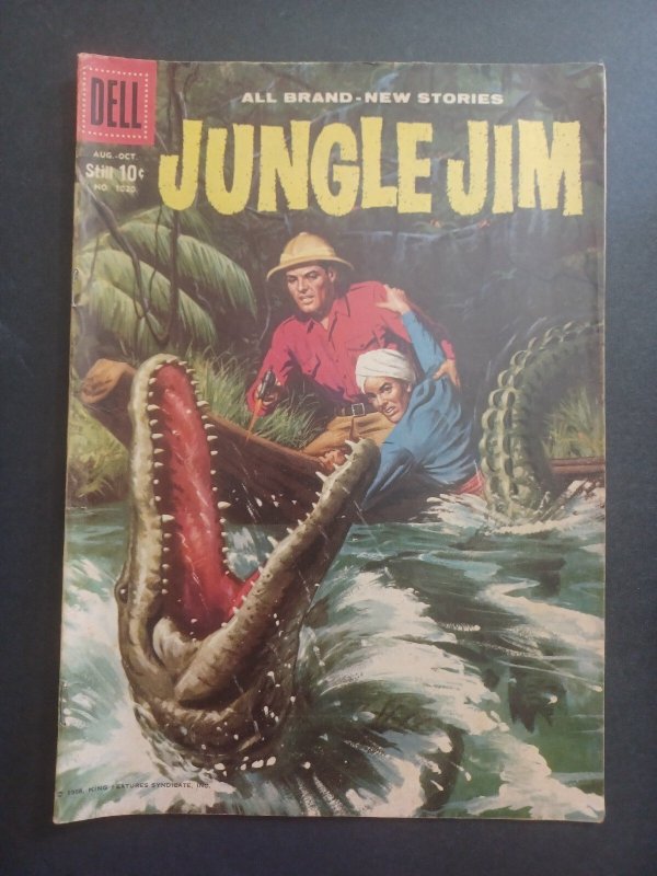 Jungle Jim #1020 (Dell Comics, 1959), raw comic book in FN condition — front cover